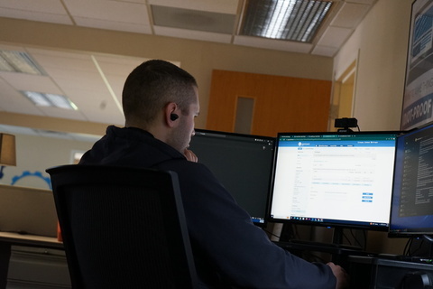 A person working on a computer